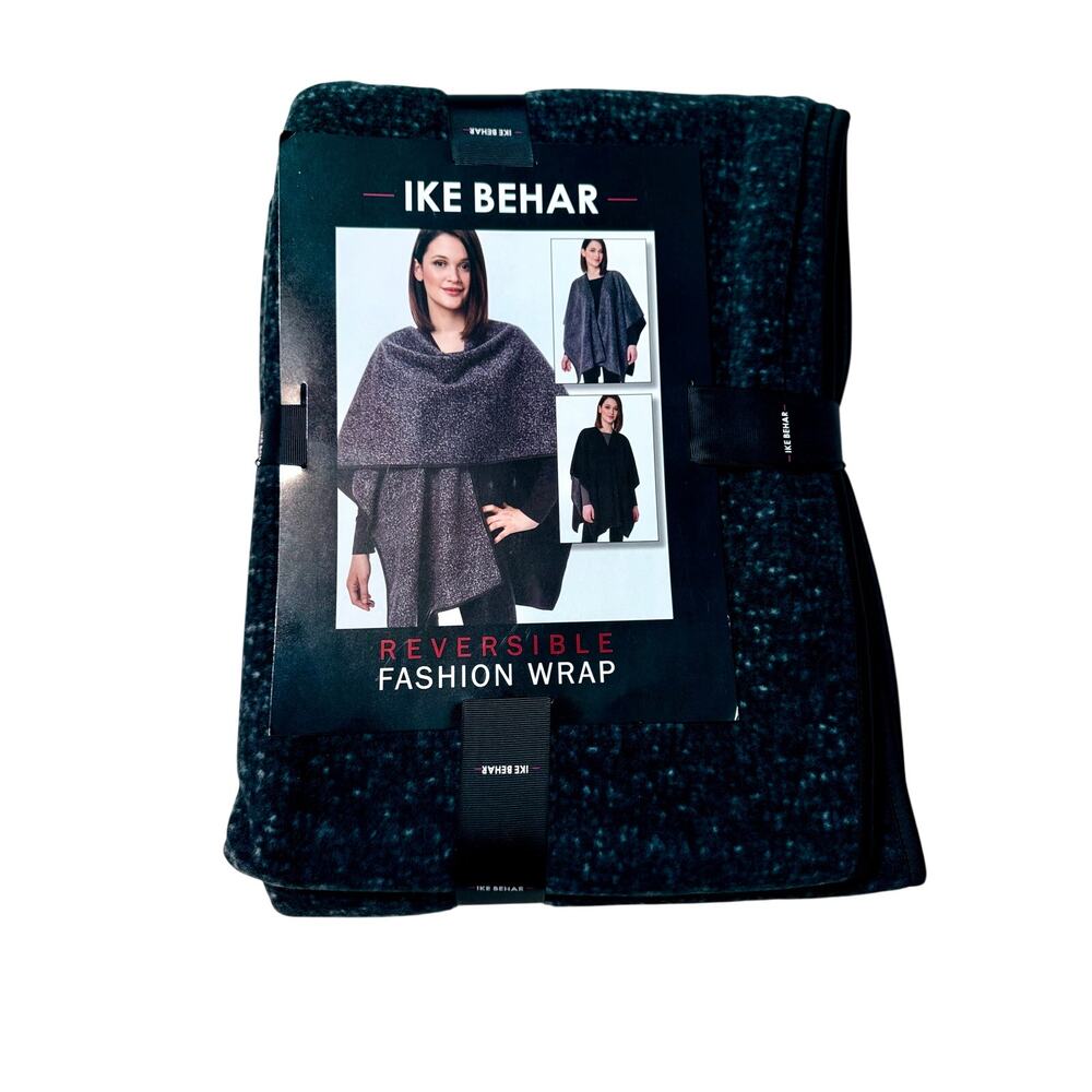 Ike Behar Reversible Fashion Wrap Cape Shawl – One Size – NWT